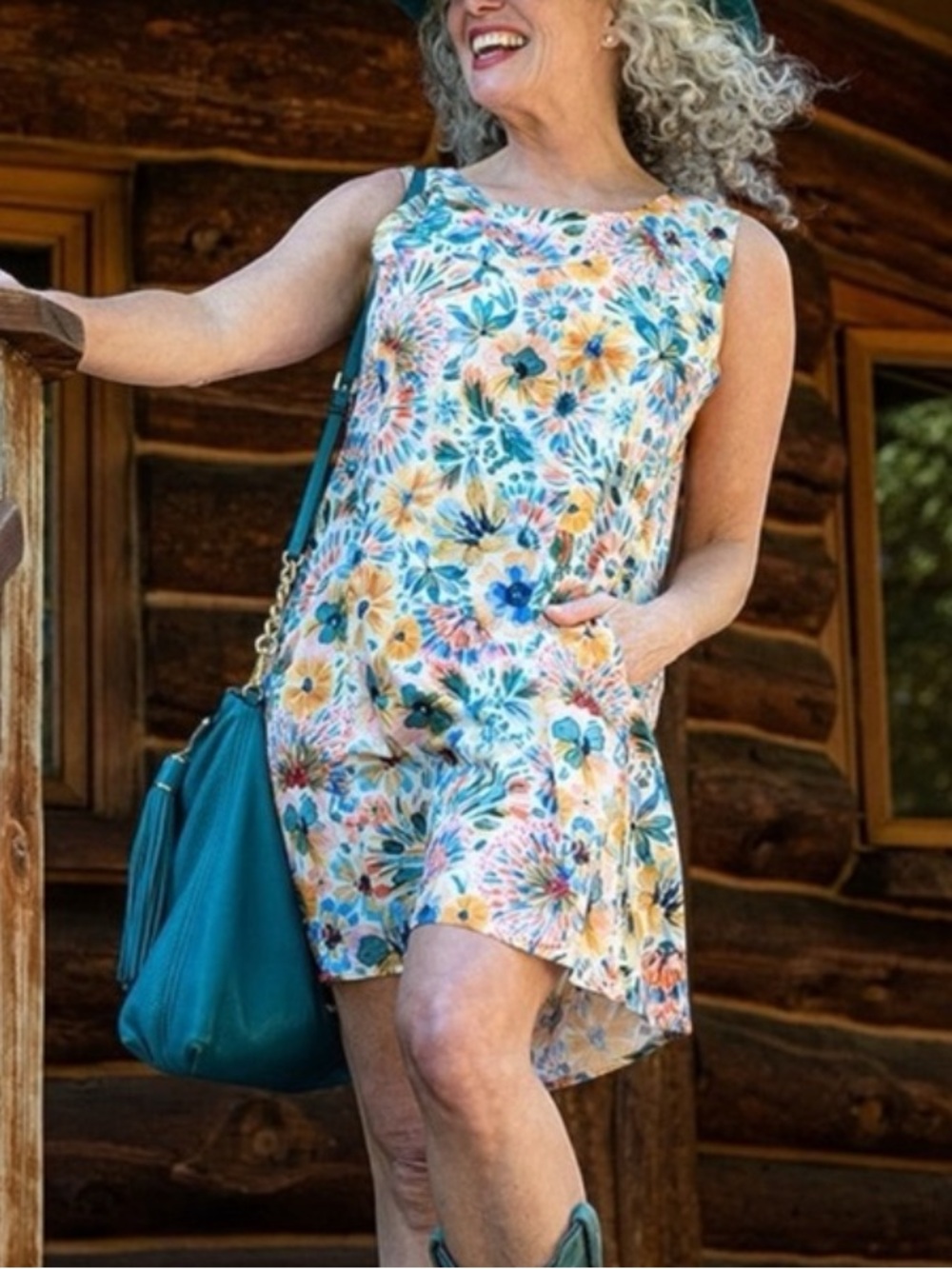 NWT Ripskirt Hawaii Fleur Floral Sleeveless Short Mini Sundress size Small
